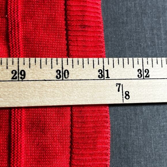 Talbots Cardigan Sweater Womens Size 3X Red Knit Long Sleeves Open Front Casual - Picture 8 of 9